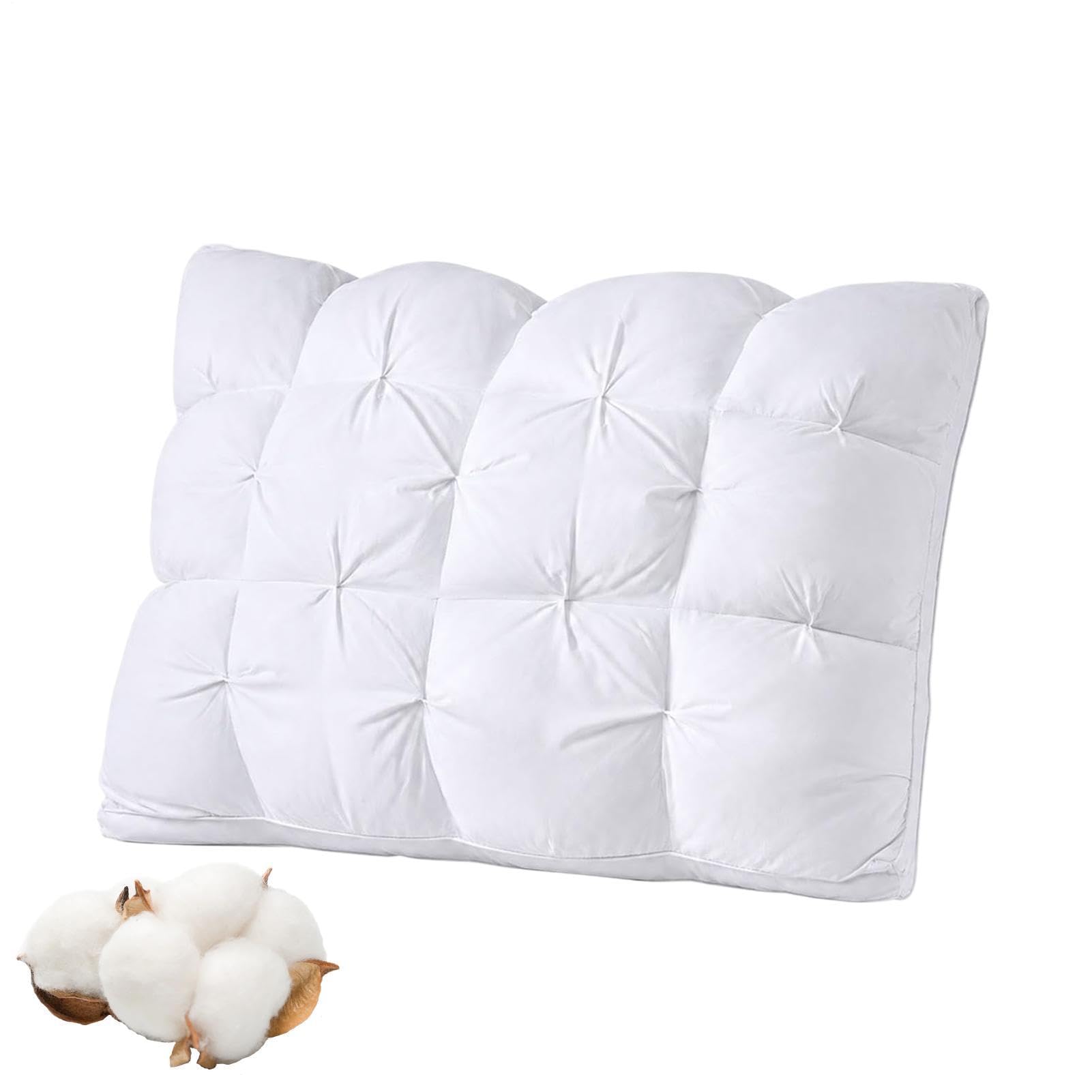 Almohadas Para Cama Cojín Transpirable de Soporte | Almohadas de Dormitorio Para los Adultos que Duermen, el Cuello, la Zona Lumbar, las Piernas, la Lectura, el Hogar, Hotel y
