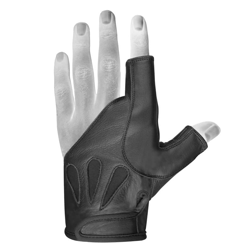 Daskz American Bow Glove One Finger Shooting Left hand Gloves- Professional Leather Archery hunting Gloves for Adults (Black, S) — image 1
