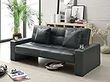 Coaster Home Furnishings Ayden Sofa Bed with Cup Holders in Armrests Black,