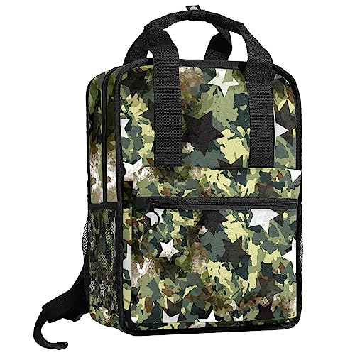 Sacs à dos pour garçons motif étoiles camouflage 35.5 cm pour fille multicolore