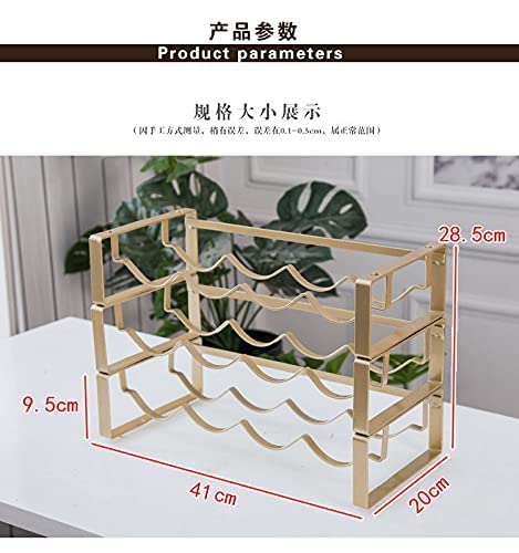 Soporte para botellas de vino 3 niveles apilable negro miniatura 2