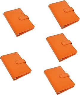 Operitacx 5 Peças Capa De Contabilidade Tamanho De Bolso Caderno Diários De Couro Bolsa De Couro A6 Fichário Pu A6 Diário Planejador Pessoal Fichário Couro Pu Para Fichário Bloco De Notas