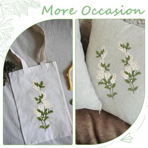 WEBEEDY 6 Pcs Leaves Vine Applique 3 Mirrored Pairs 3D Lace Sew on Appliques Clothing Embroidery Patch for Sewing Repair Embroidered DIY Patch Clothing Wedding Bridal Accessories Christmas Unique Gift