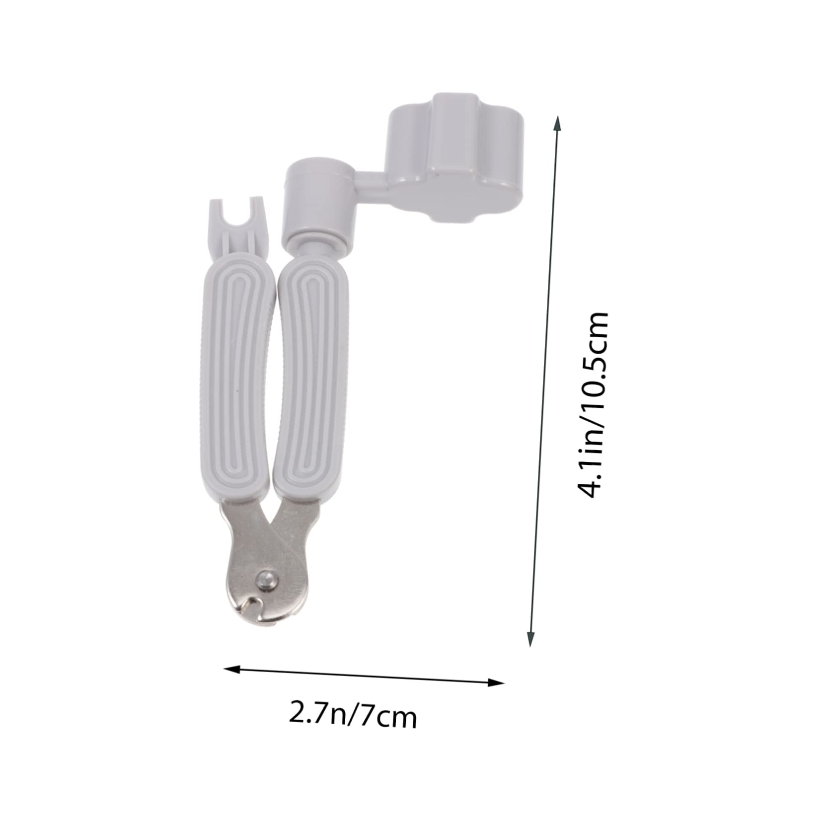 Abaodam 2pcs Guitar String Winder Set String Cutters Bridge Pin Puller for Guitar Easy Use Tool Light Grey