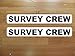 Survey Crew Magnetic Signs to fit Car, Truck, Van SUV Vehicle Badge Rod Stick