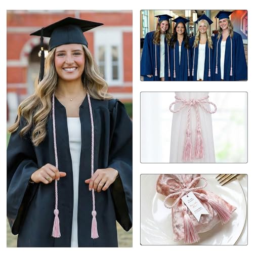 Image of GraduationMall Graduation Honor Cord 68 inch PinkWhite