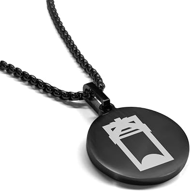 Comfort Zone Studios Stainless Steel Maori Symbols Round Medallion Pendant Necklace