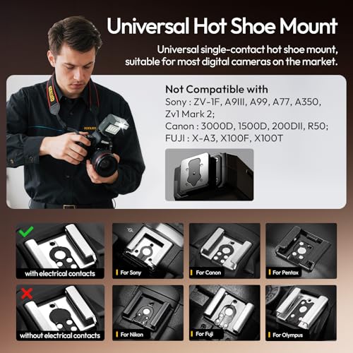 Ulanzi SL03 Mini Flash Speedlite - GN8 Powerful 6500k On-Camera Flash Light, 4 Power Levels, Compatible with Sony ZV-1/ZV-E10/Canon/Nikon/Fuji/Panasonic/Leica/Olympus, Not Fits Sony ZV-1F by ULANZI - Image 6