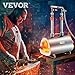 VEVOR Propane Forge Portable, 2 Burner Tool and Knife Making, Large Capacity Blacksmith Farrier Forges, Mini Furnace Blacksmithing, Stainless Steel Gas Forging Tools and Equipment, Oval