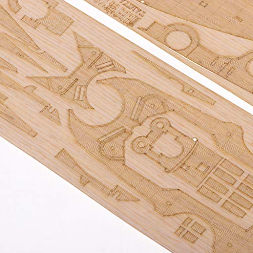 MEYZJRC Pont en Bois Tirpitz Accessoires Maquette Bateau Modèle Kit Décoration Bois Convient pour Collection Adolescents 45x15cm – vue 2