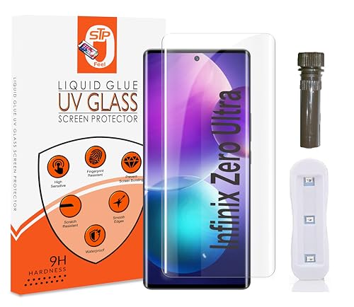 Image of STP FEEL (Pack of 2 Premium Curved UV Tempered Glass for Infinix Zero Ultra (6.8 Inch) Advanced Border Less Full Screen Coverage Screen Protector Guard with Installation Kit