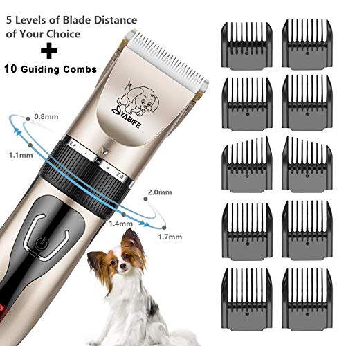 Dog Clippers, USB Rechargeable Cordless Dog Grooming Kit, Electric Pets Hair Trimmers Shaver Shears for Dogs and Cats⦠- Image 4