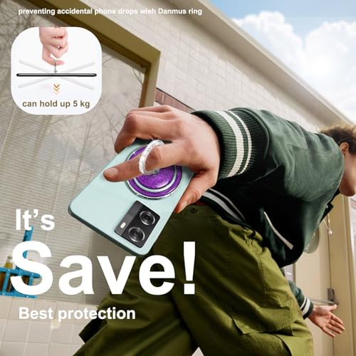 Magnetic Phone Ring for MagSafe,Phone Grip Kickstand,Finger Ring Holder Stand Compatible with iPhone 17 16 15 14 13 12 Pro Max Plus and Phone Case - Purple Glitter - image 9