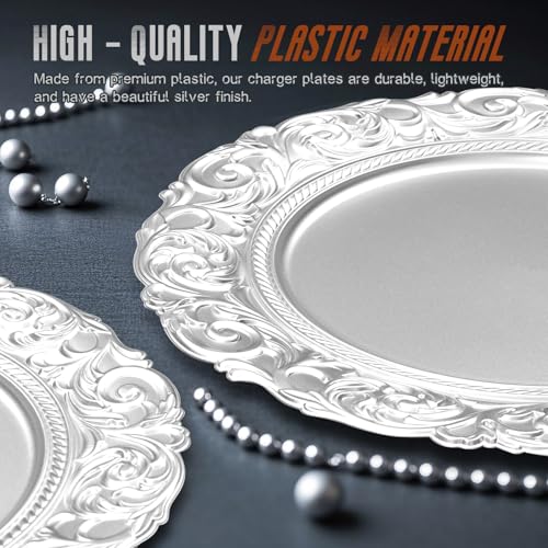 Platos Silver Charger 13" Set x10 miniatura 4