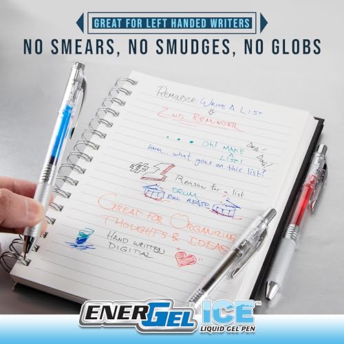 Pentel EnerGel ICE Bolígrafo de Gel Líquido, Tinta Naranja, Paquete de 12 miniatura 2