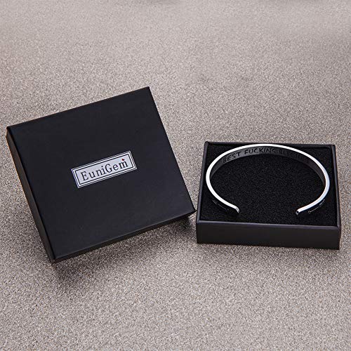 Best Friend Bracelets for Teen Girls Friendship Cuff Bangle Funny Birthday Gifts Ideas for BFF Sisters Bridesmaid Jewelry for Women Her Female Christmas Wedding Anniversary Engraved Secret Message - Image 5