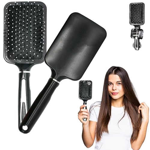 Paddle Hairbrush for Wet Hair, Paddle Cushion Hair Brush for Blow Drying, Travel Styling Brush for Wet or Dry Hair Detangling Smoothing Massaging Size-25cm