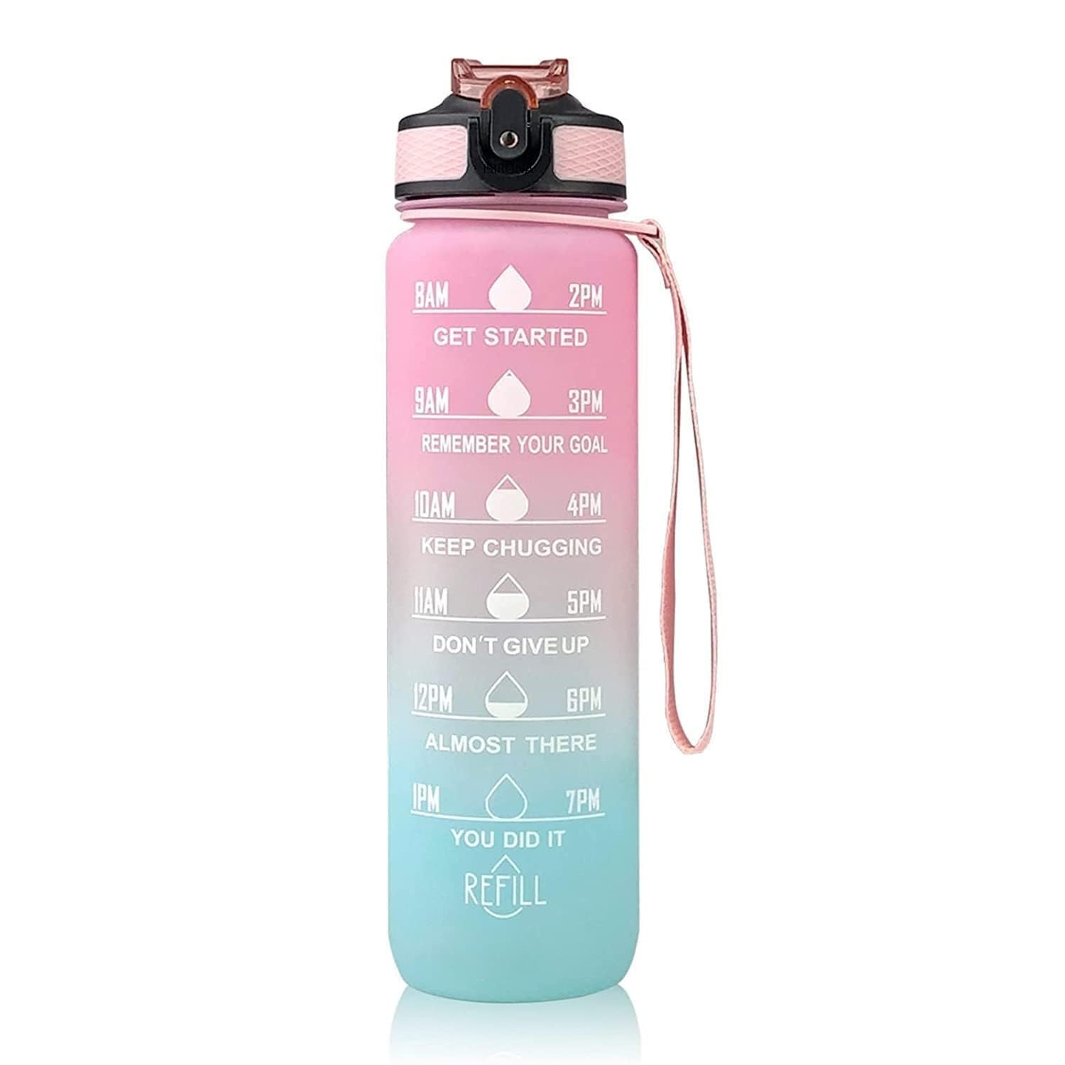 LIQUAZO Motivational Water Bottle 1 litre Sipper Bottle For Adults With Time Measurement BPA Free Non-Toxic Water bottle for office,Water bottle for gym 1000 ML (B0DBQSLHFL) Amazon Price History, Amazon Price Tracker