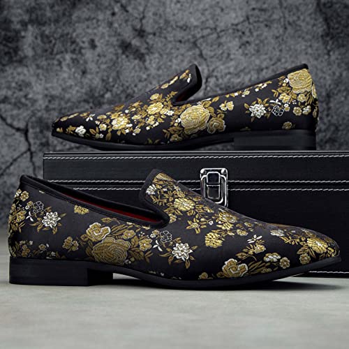 Image of JITAI Men's Dress Shoes - Casual Rubber & Leather Loafers for Men - Fashion Business Formal Wear