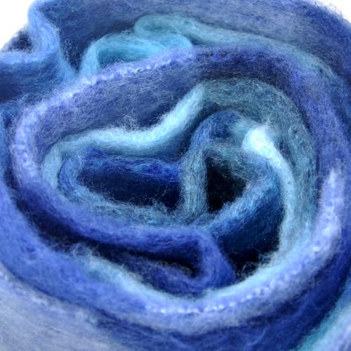MULNRO Ice Blue Plaid Scarf Oversized Blanket Shawl Tassels Ideal Travel - image 5