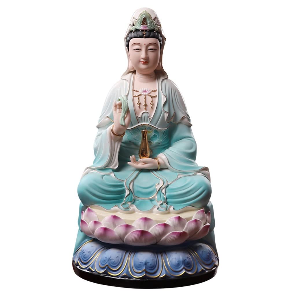 Amazon｜仏の装飾 禅観音菩薩像青衣蔡観音菩薩像観音菩薩像観音菩薩
