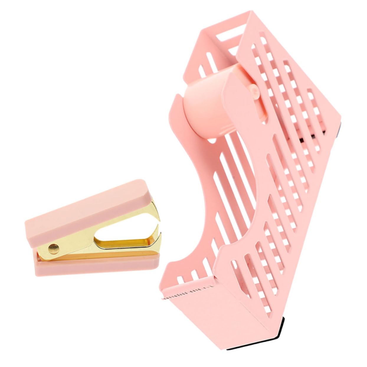 Gadpiparty 3 Set Set di articoli di cartoleria del nastro per le unghie strumenti fissi X distributori di nastro per ufficio distributori di nastro da imballo levapunti plastica rosa