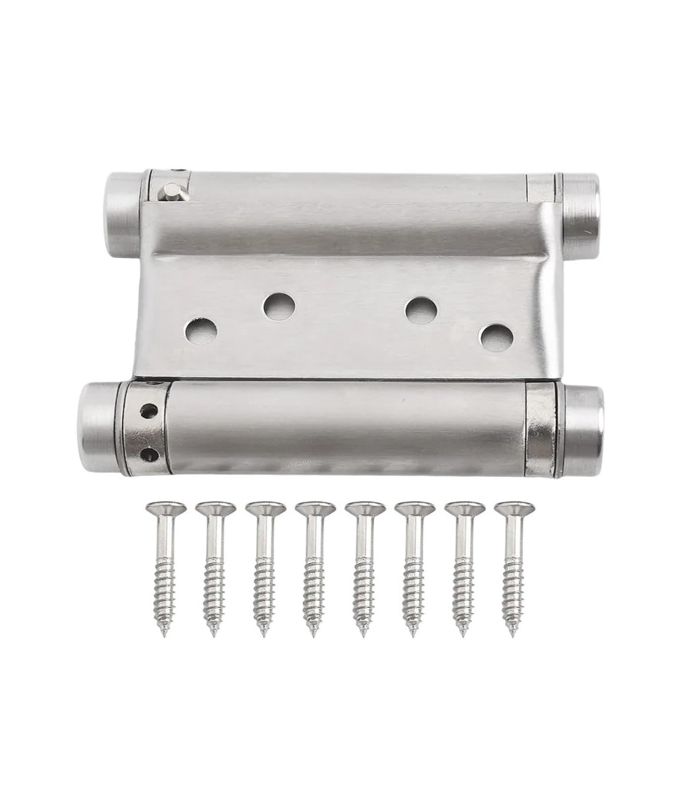 Double Spring Hinge Two-Way Free Door Stainless Steel Automatic Closing Garage Hinges Fence Dedicated Hardware(3inch)