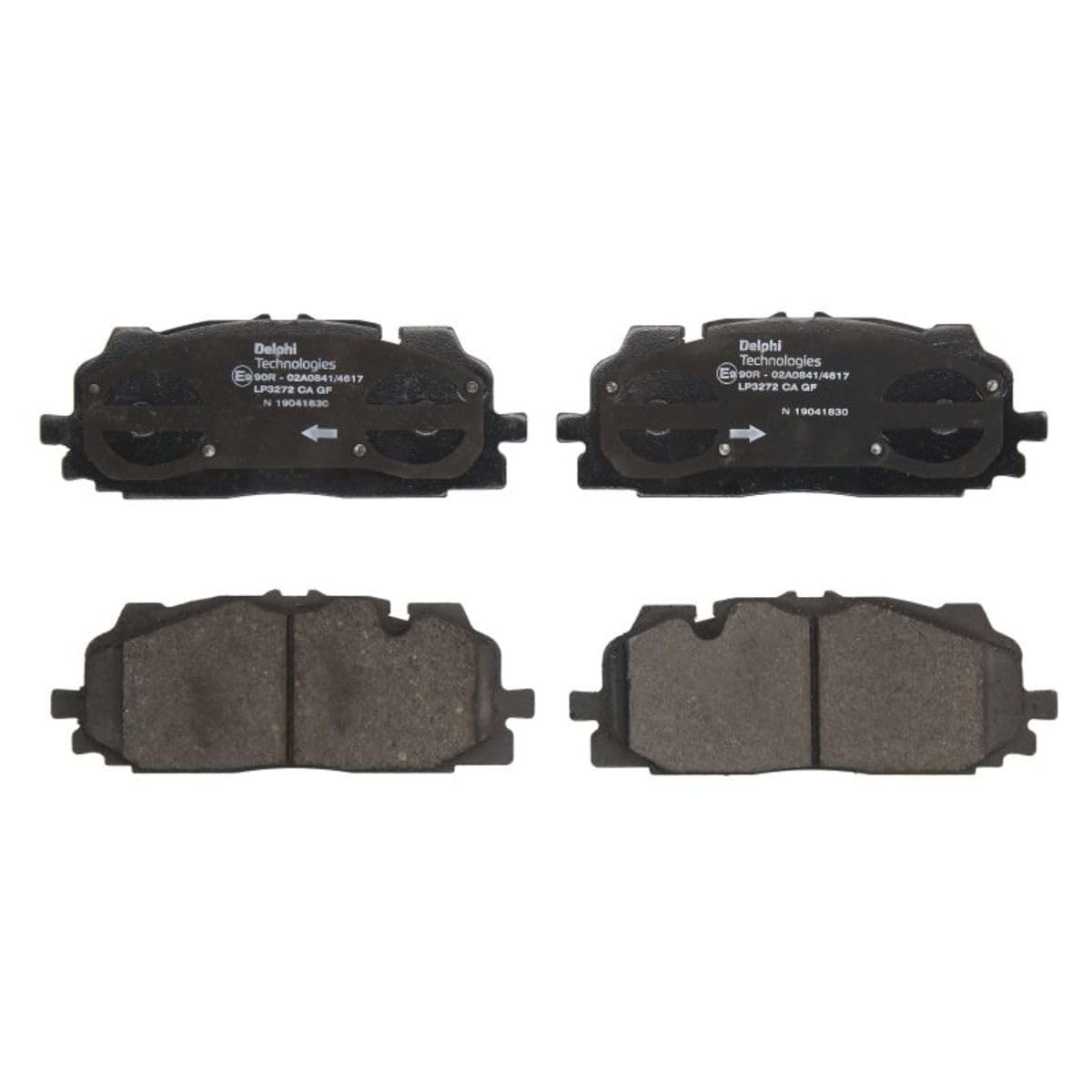 DELPHI Kit Pastiglie Freno Anteriori LP887 - Basso Contenuto Metallico - Compatibile Con Ford Taurus E Mercury Sable - Senza Sensore Usura