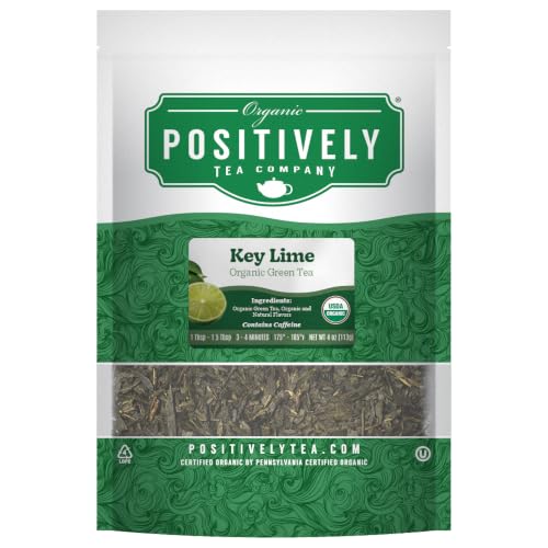 Image of Organic Positively Tea Company, Key Lime, Green Tea, Loose Leaf, 4 Ounce