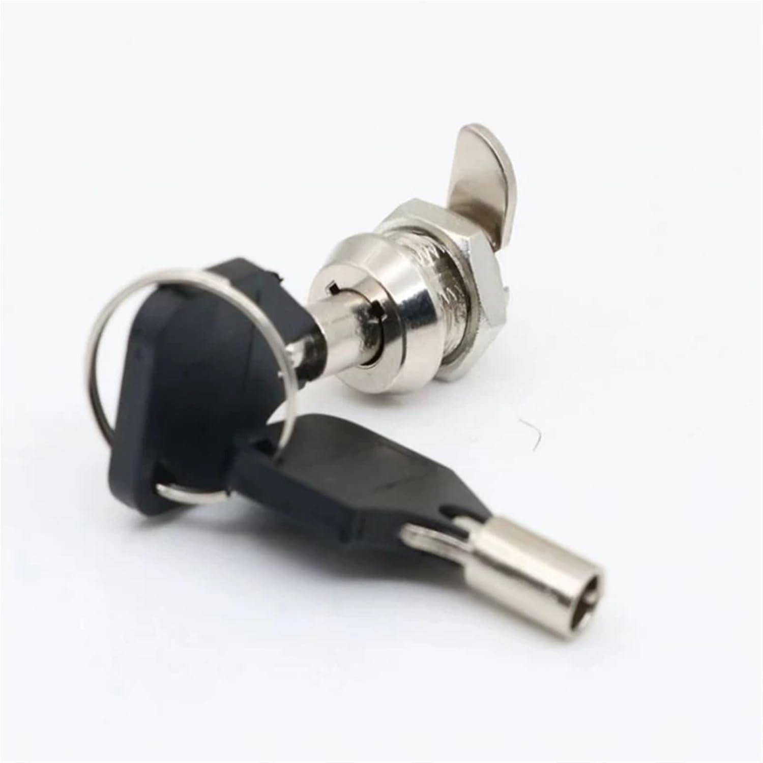 Mini Plum Blossom Lock Zinc Alloy Attendance Machineel Ectric Panel Lock with Key 1Pcs