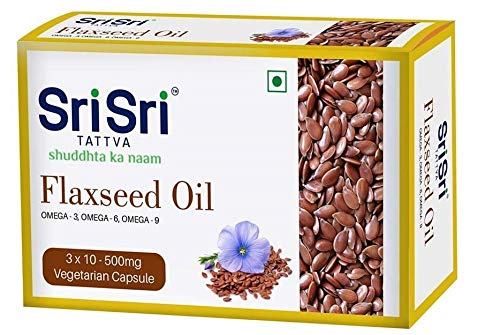 Sri Sri Tattva Flaxseed Oil Veg Capsule,500mg ([3x10] x Pack of 2) (B07PGYR69L) Amazon Price History, Amazon Price Tracker
