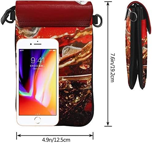 Summer Cool Coke Women Soft PU Leather Cellphone Purse Wallet Handbag Small Crossbody Shoulder Bag