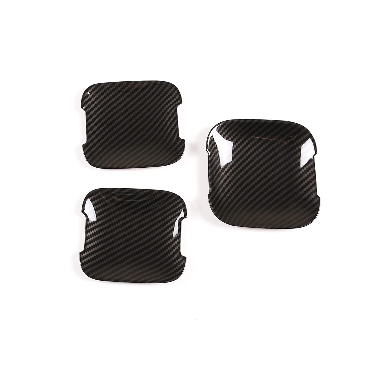 deaVeR Plastikowa osłona na klamkę do drzwi samochodowych z tworzywa ABS, zamiennik do Land Rover Defender 90, 110, 2020-2023, akcesoria samochodowe (matowa czerń, 5 szt.) (włókno węglowe 3 szt.)