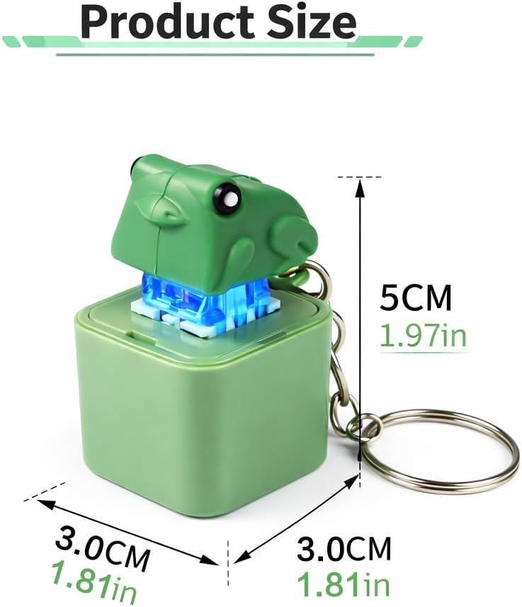 Gag Duck Croak Decompression Keychain, Keyboard Click Toy, Cute Animal Stress Relief Pendant, Key Accessories Gift