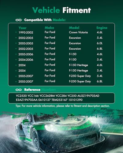 Image of SCITOO AC Compressor for Ford for Crown Victoria 4.6L 1992-2002 2010 | Fast Cooling, Ultra Low Noise (≤72 dB) Air Conditioner Compressor for Summer, with Clutch, YC2520 YCC166 YCC262RM YCC284