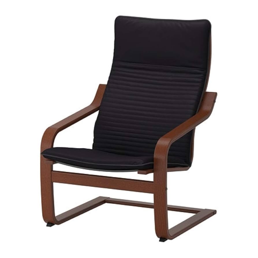 Amazon.com: IKEA Poang Armchair Medium Brown Knisa Black