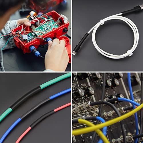 Image of ASHINER Black Heat Shrink Tubing Kit - 580Pcs EVA Material in 11 Sizes - Ideal for Electrical Insulation, Repairs, and Wire Connectors with User-Friendly Design and Storage Case