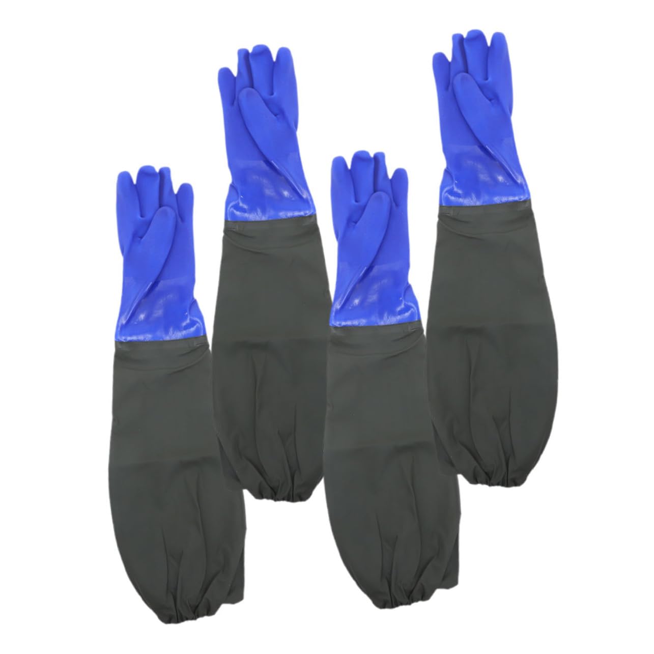 2 pares Guantes Largos de Goma Impermeables con Diseño de Codo para Limpieza y Cuidado de Acuarios Resistentes y Reutilizables para Lavar Platos y Tareas Domésticas