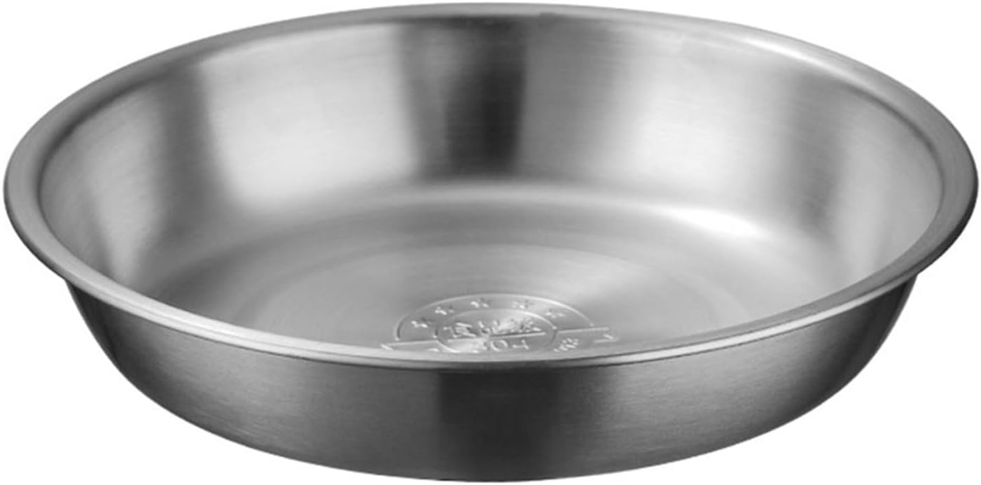 1 x Soup Bowl Made of Stainless Steel Deep Bowl Made of Metal Organisers Metal Plates for Basket for Steamer Plates Dish Stainless Steel Toddler Bakeware Camping