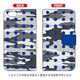 SECOND SKIN Folio Smartphone Case Dot Urban Camouflage Blue Design by ROTM / for iPhone 5c/docomo DAPI5C-IJTC-401-LIW2