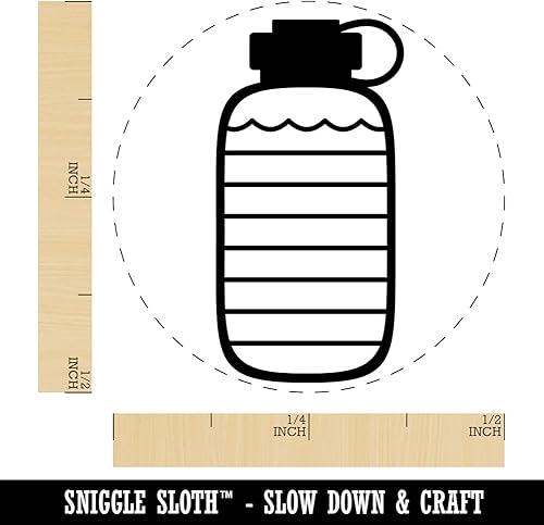 Miniatura 2 de Hydration Tracker - Botella de agua, sello de goma autoentintado para sellar planificadores de manualidades, mini de 12 pulgada, tinta azul