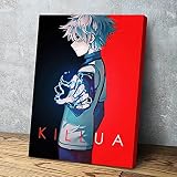tableautoile peinture muralewall art Décor à la maison Hunter X Hunter Anime HD imprime Kirua affiche photos(50x70cm-Sans cadre )