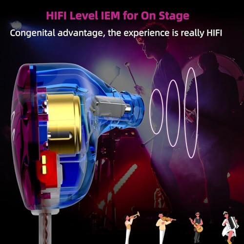 Image of Sounce HiFi KZ ZST Colorful Hybrid Balance Armature with Dynamic in-Ear Earphones Stereo Headphones | 18 Ohms Impedance | High-Resolution Sound | Stylish Colorful Nomic Design