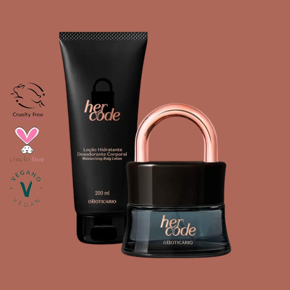 O Boticário Her Code: Kit Presente Eau de Parfum 50 ml, Hidratante