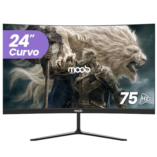 Moob Monitor LED Tela De 24'' Curvo Widescreen HDMI Full HD Preto