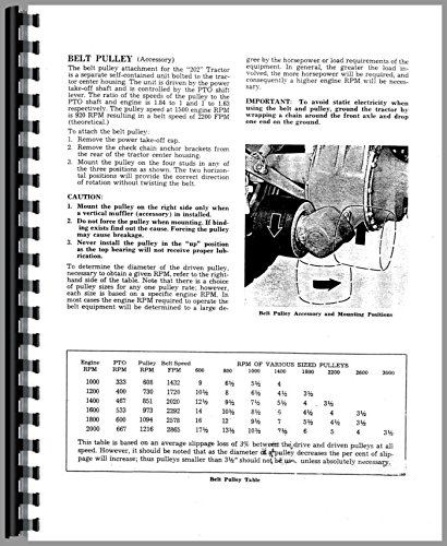 Operators Manual Massey Ferguson 202 204 Tractor      Plastic Comb – January 1, 2017
