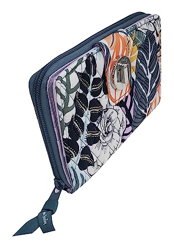 Image of Cotton Turnlock Wallet With Rfid Protection