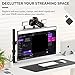 HumanCentric DSLR Monitor Mount Large, Desk Camera Mounting, Light Webcam, Microphone Shelf for Monitor VESA Arm, Replace Clamp Tripods, 100x100mm Patterns, Aluminum, Hardware Included