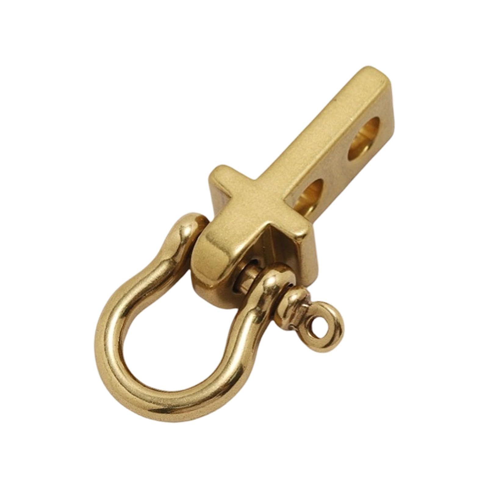 Whoasyst Copper Keyring Holder with Hoof Buckle Heavy Duty Brass Keychain Accessory for Purse Backpack Luggage Bronze Keychain Accessories