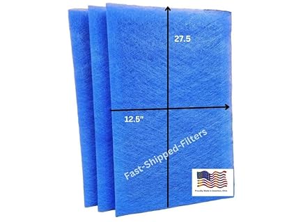 Fast-Shipped-Filters 3 Pack 14x30 Replacement Filter Pads Compatible with MicroPower Guard One Hour Air Cleaner 14x30 Refill Blue